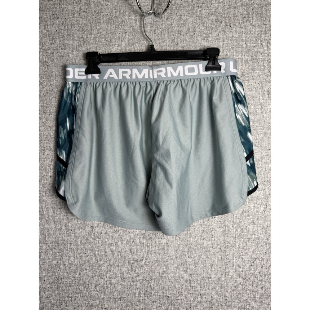UNDER ARMOUR PLAY UP PRINT INSET SHORTS Green Size Large - Picture 2 of 6